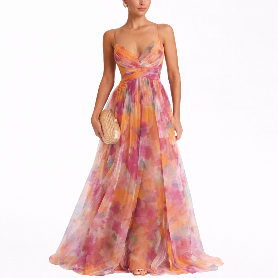 Giselle - Encantador maxi vestido con estampado floral