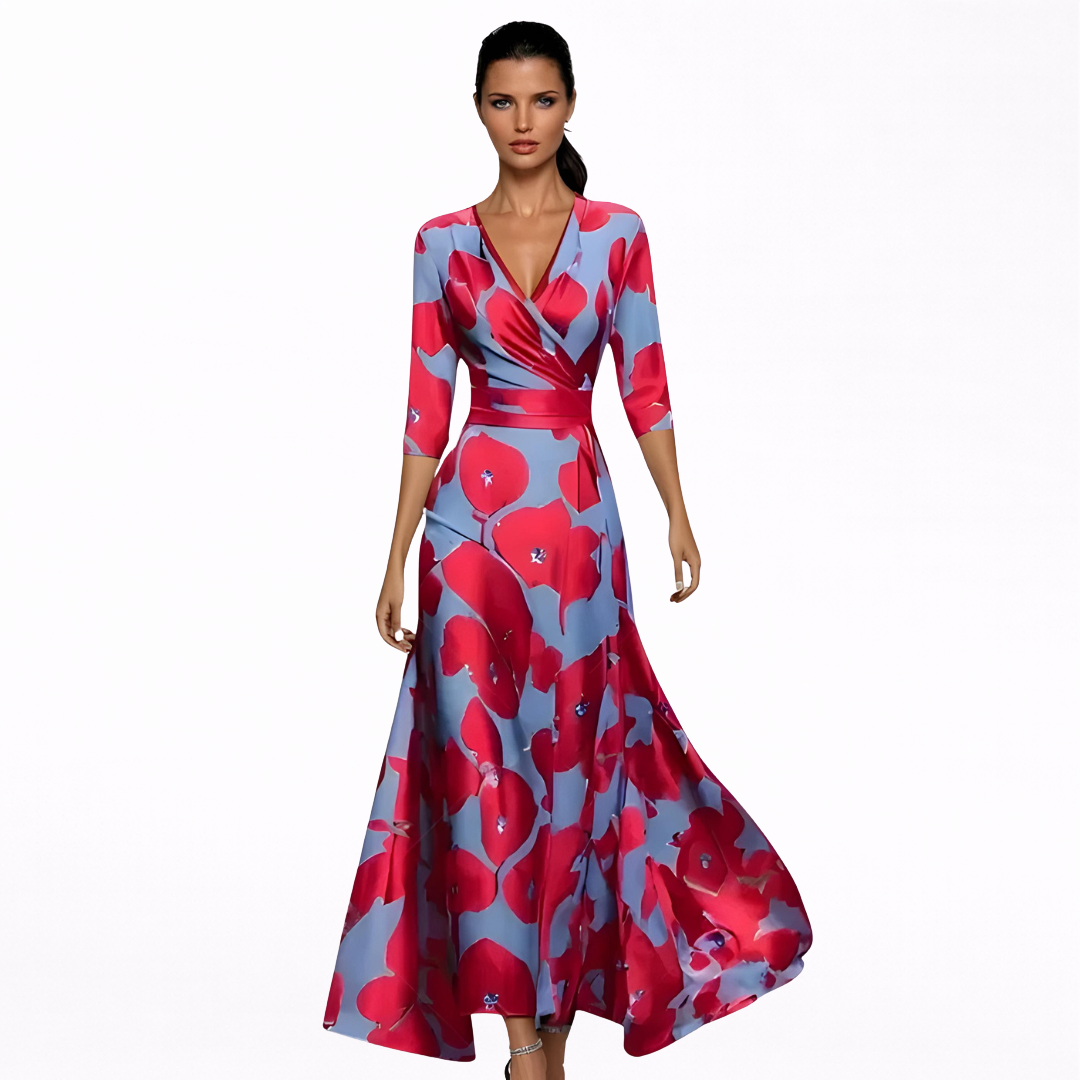 Emilia - Vestido maxi floral elegante