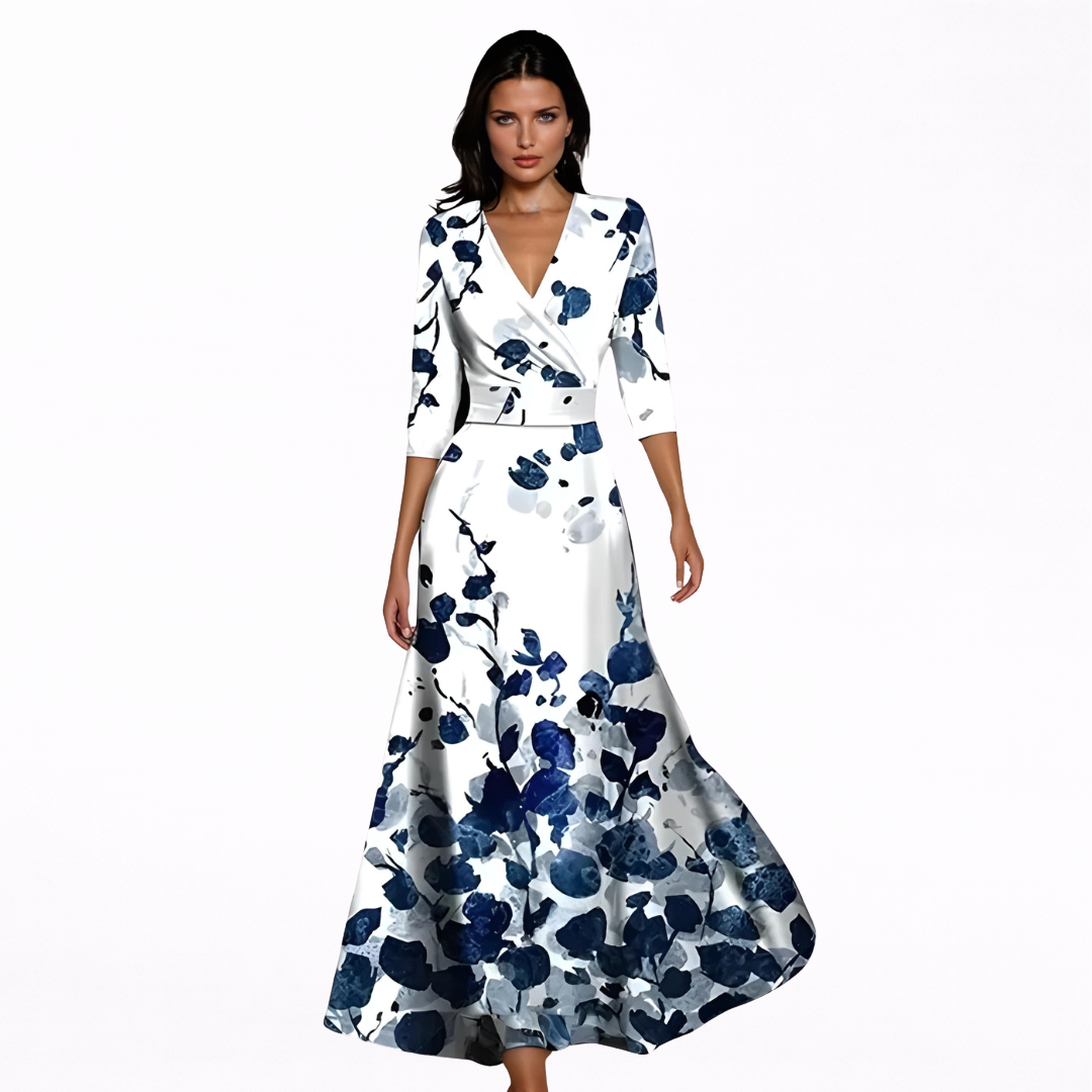 Emilia - Vestido maxi floral elegante