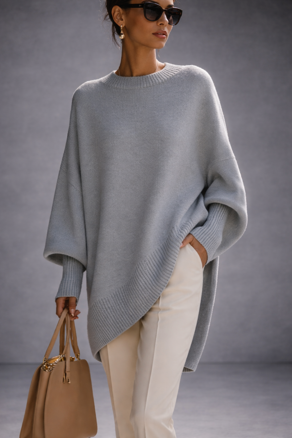 Livia | Jersey - poncho oversize