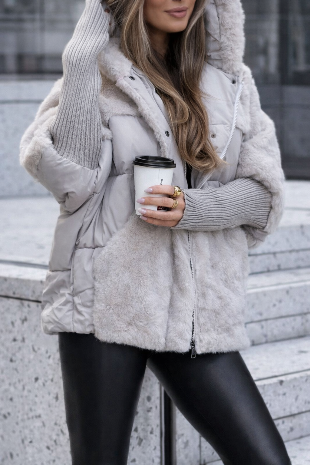 RAINA – chaqueta acolchada Luxe Velvet