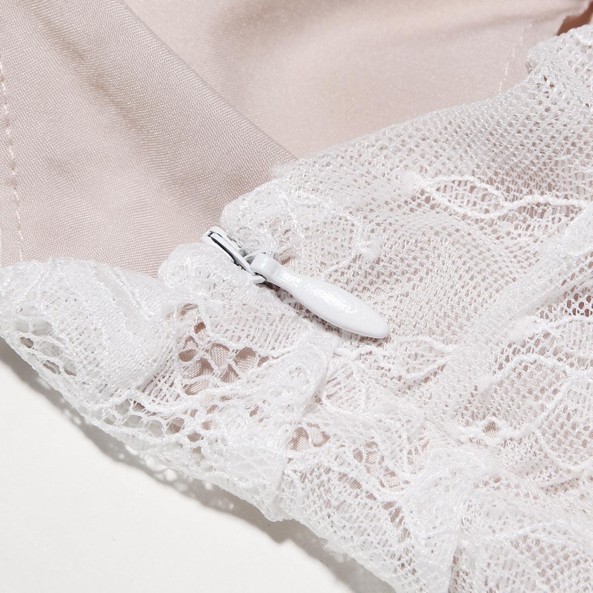 LUCIANA | Vestido Maxi de Encaje con Corsé y Cordones