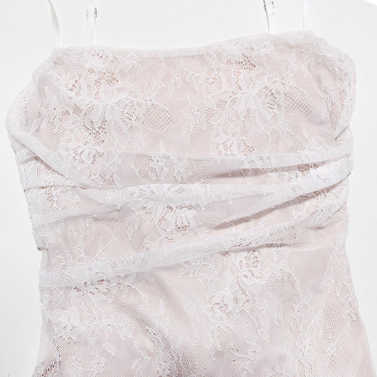 LUCIANA | Vestido Maxi de Encaje con Corsé y Cordones