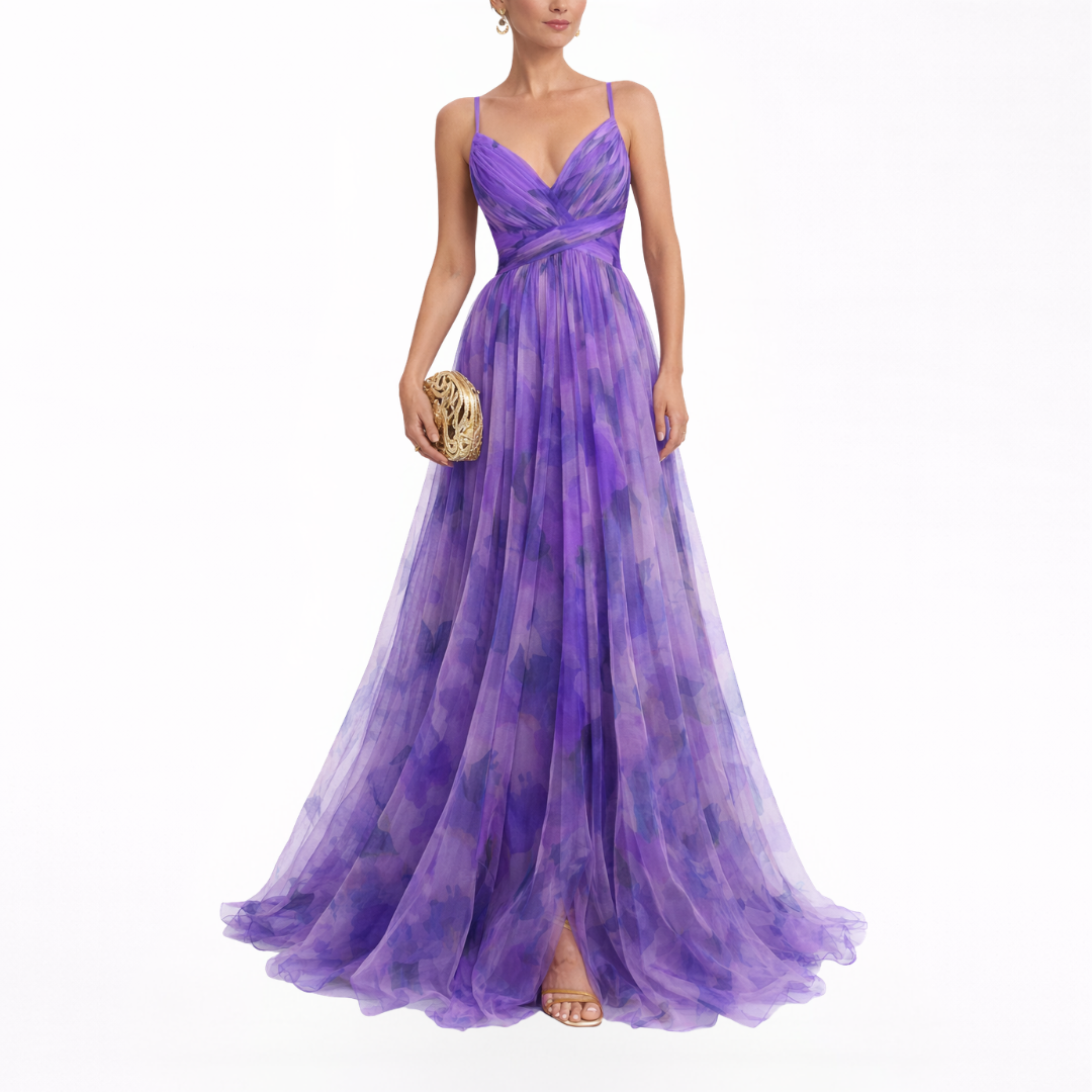 Giselle - Encantador maxi vestido con estampado floral
