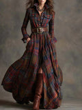 Vestido largo de cuadros | Elegancia atemporal