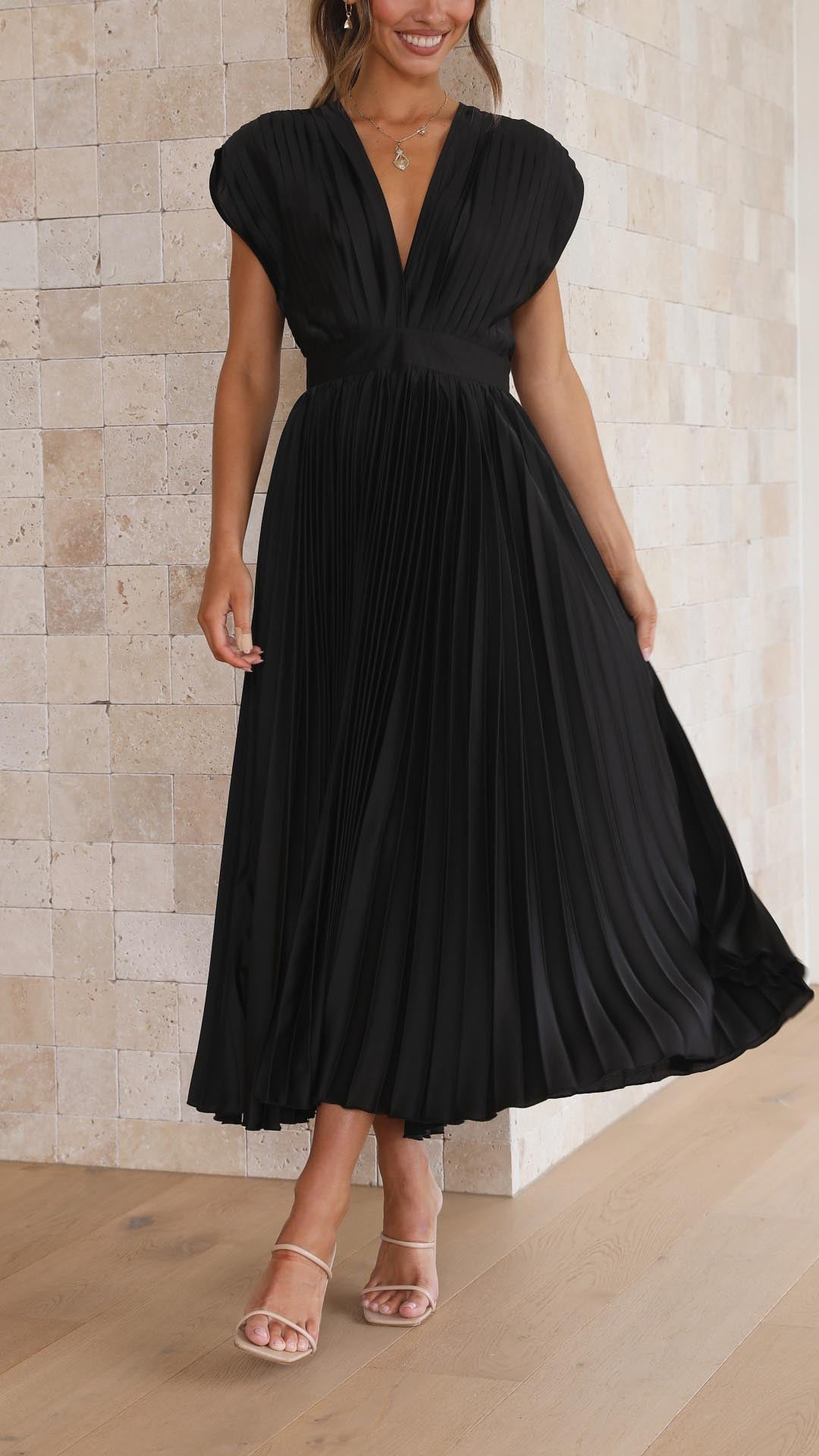 Isla - Vestido plisado elegante
