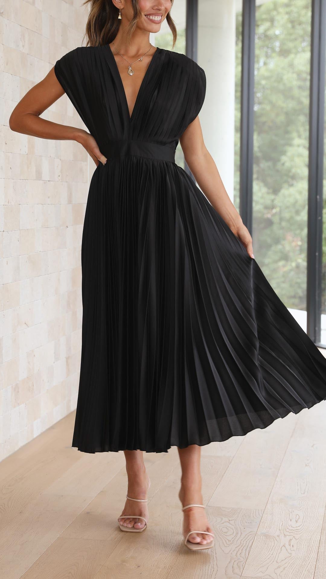 Isla - Vestido plisado elegante
