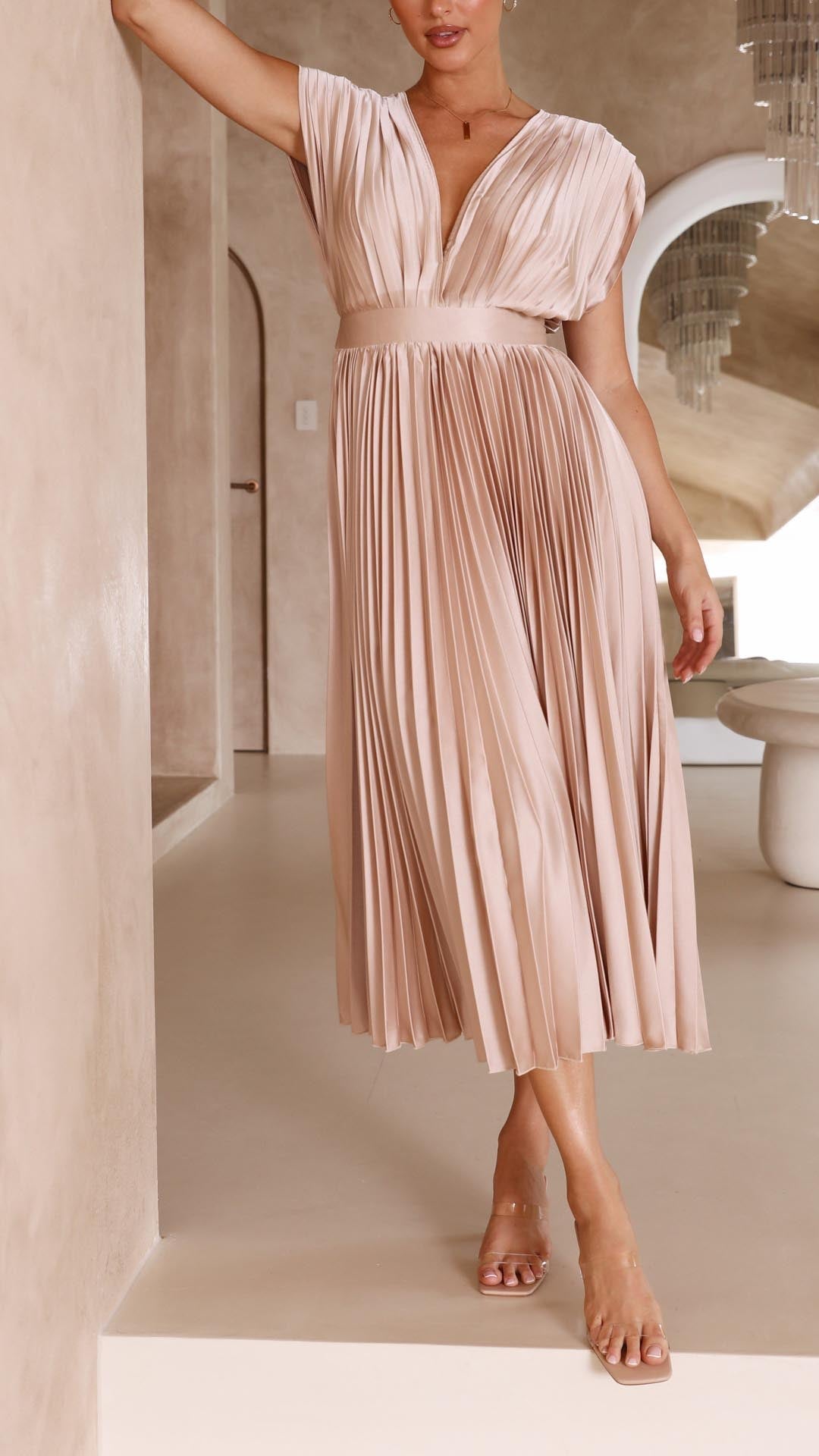 Isla - Vestido plisado elegante
