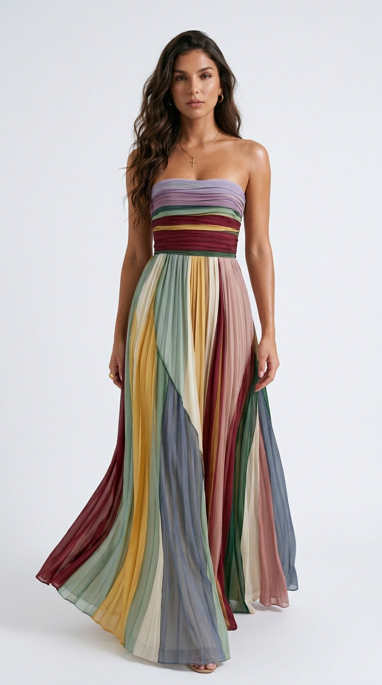 Thirza - Vestido Plisado Multicolor | Edición Especial