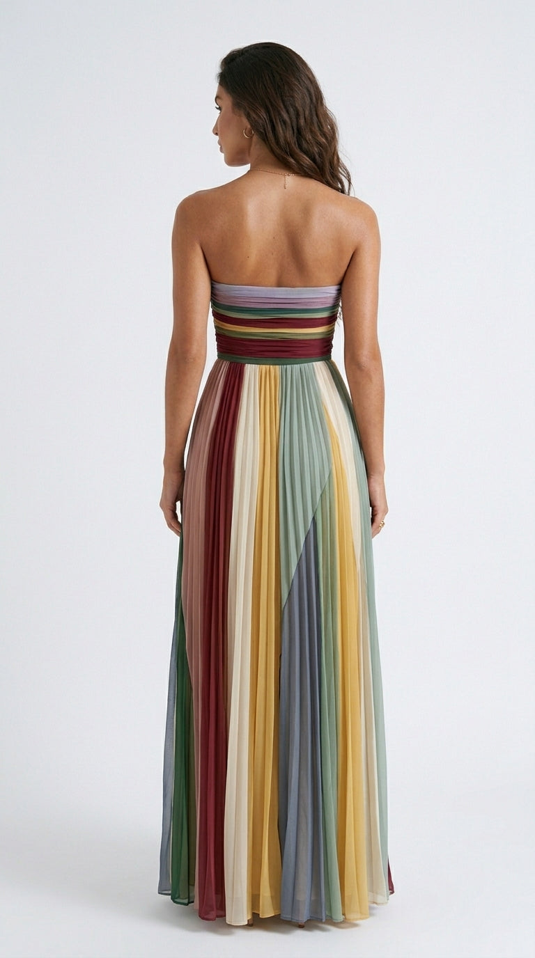 Thirza - Vestido Plisado Multicolor | Edición Especial