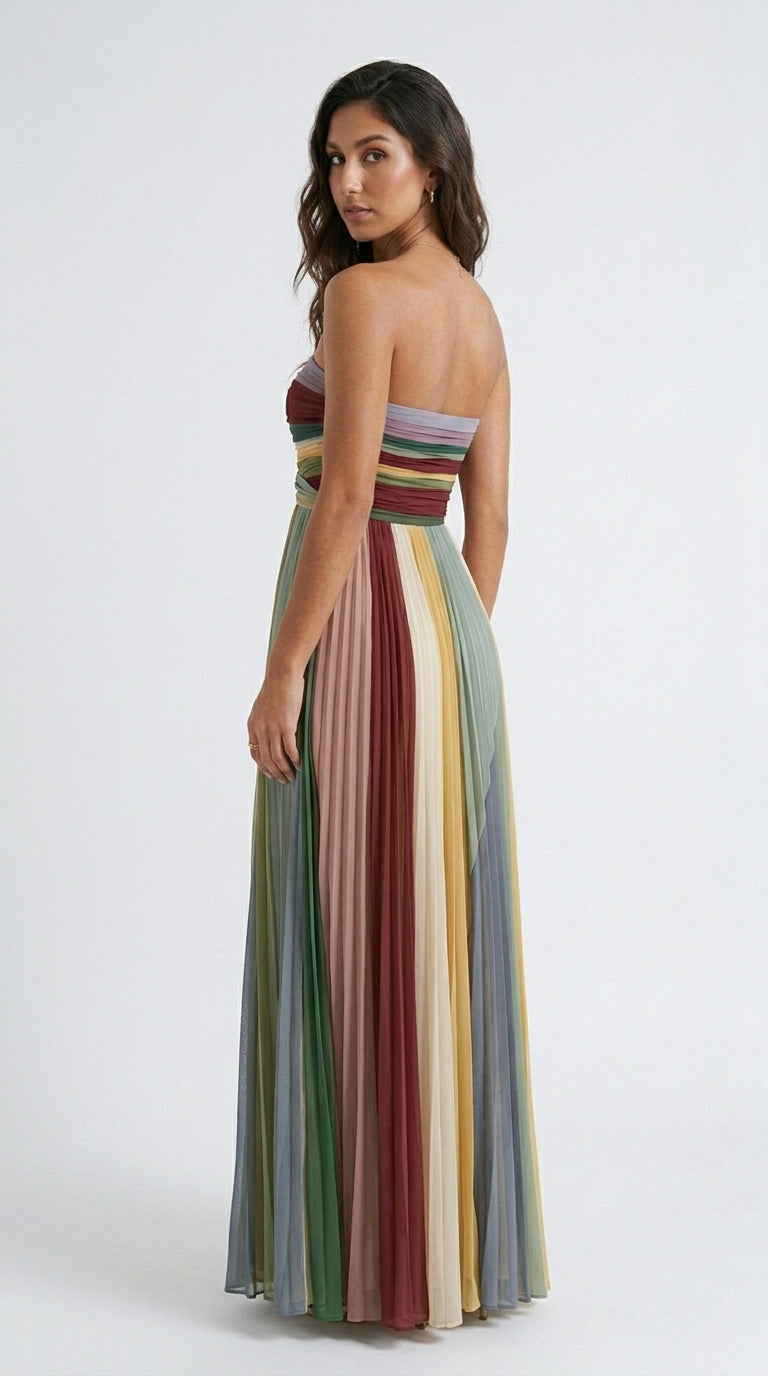 Thirza - Vestido Plisado Multicolor | Edición Especial