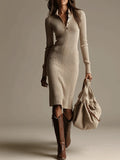 Aurore | Vestido Canalé Beige
