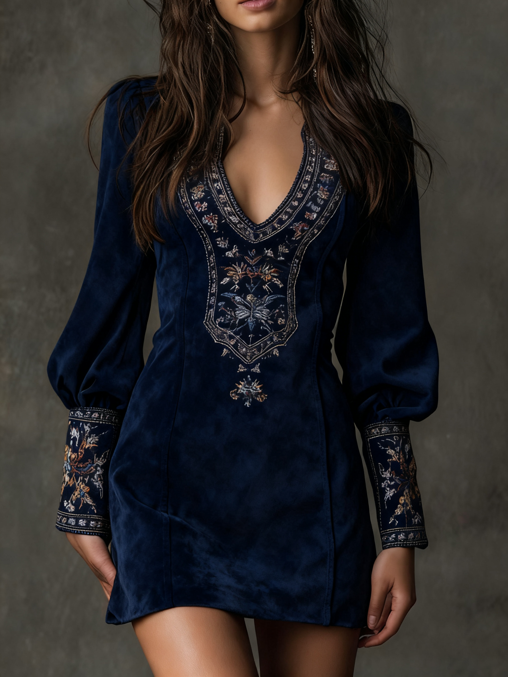 Ania Signature | Vestido Corto de Terciopelo