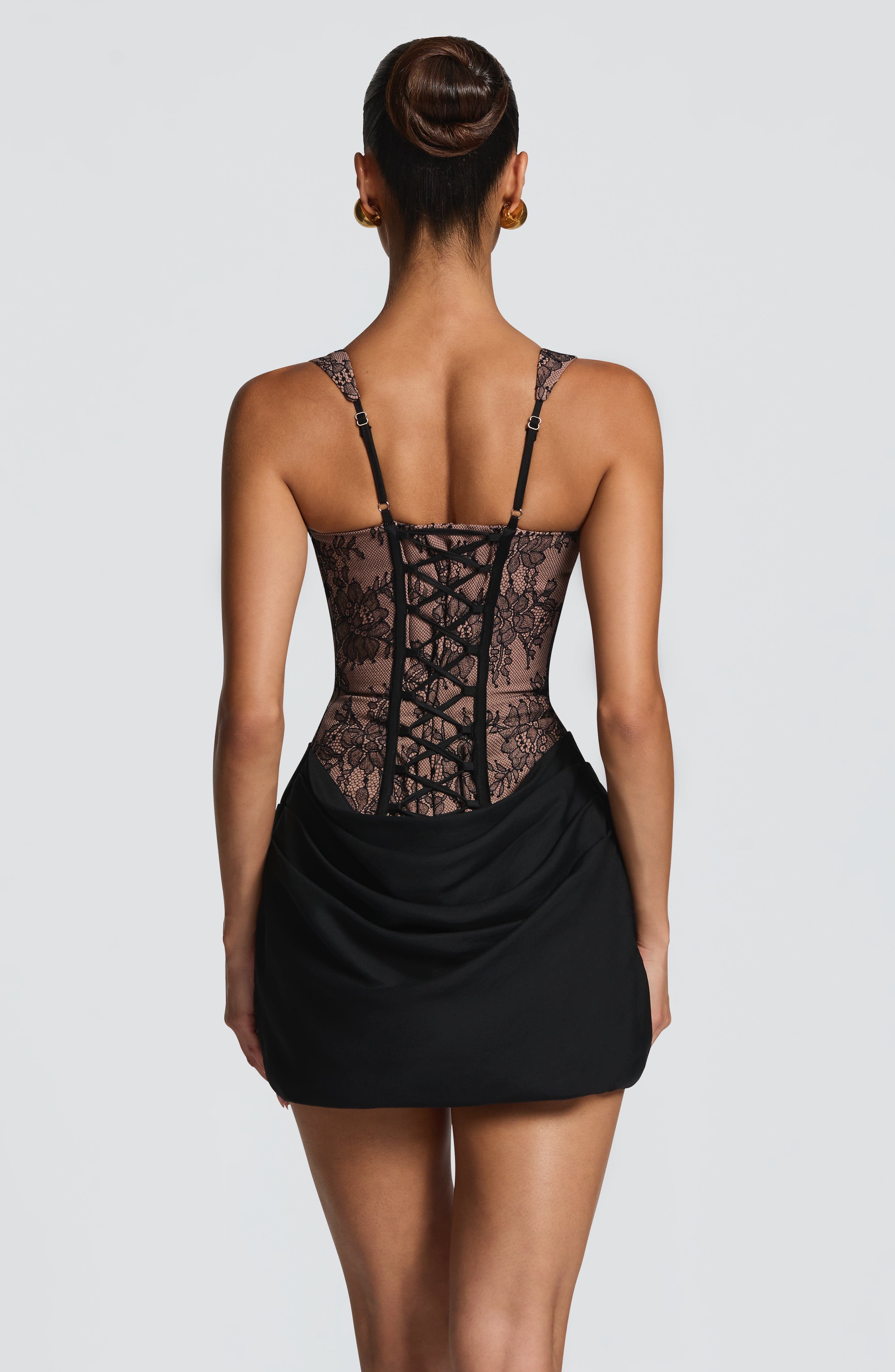 Vestido corto Cornelia - Encaje negro