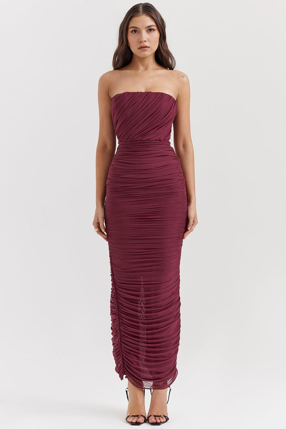 AMARIS | Vestido Maxi de Malla Ajustado
