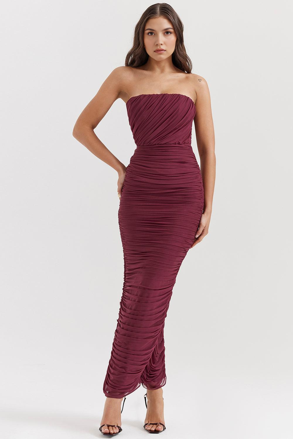 AMARIS | Vestido Maxi de Malla Ajustado