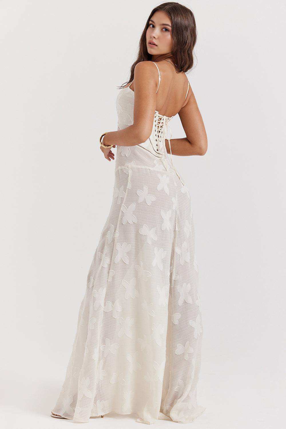 ISLA | Vestido Maxi con Escote Corazón y Cintura Ceñida