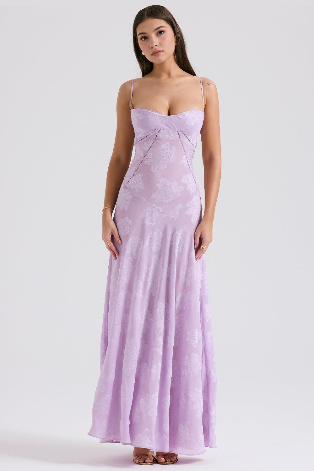 ISLA | Vestido Maxi con Escote Corazón y Cintura Ceñida