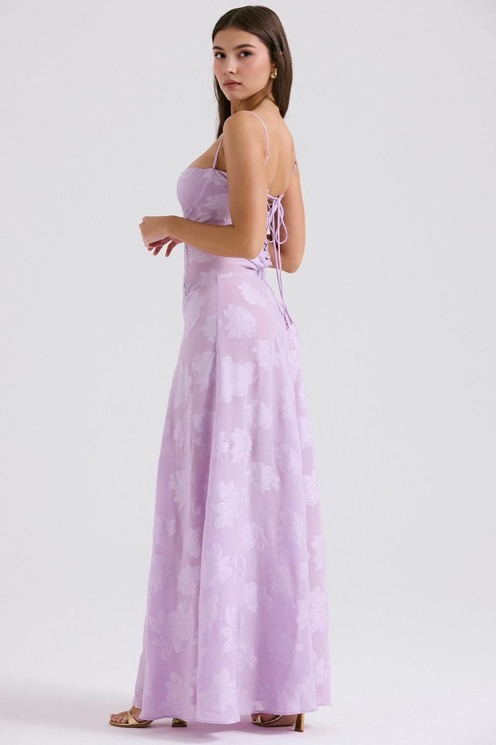 ISLA | Vestido Maxi con Escote Corazón y Cintura Ceñida