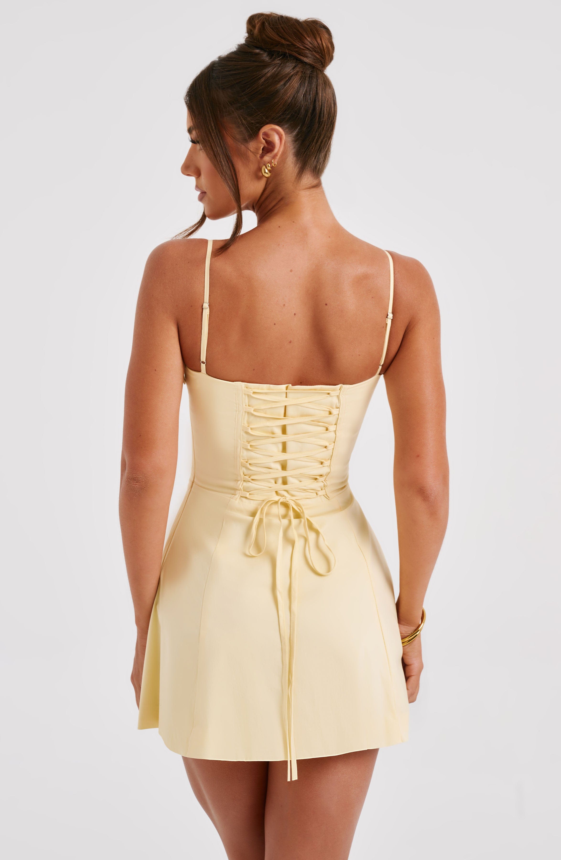 Minivestido Lacey color limón