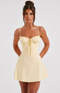 Minivestido Lacey color limón