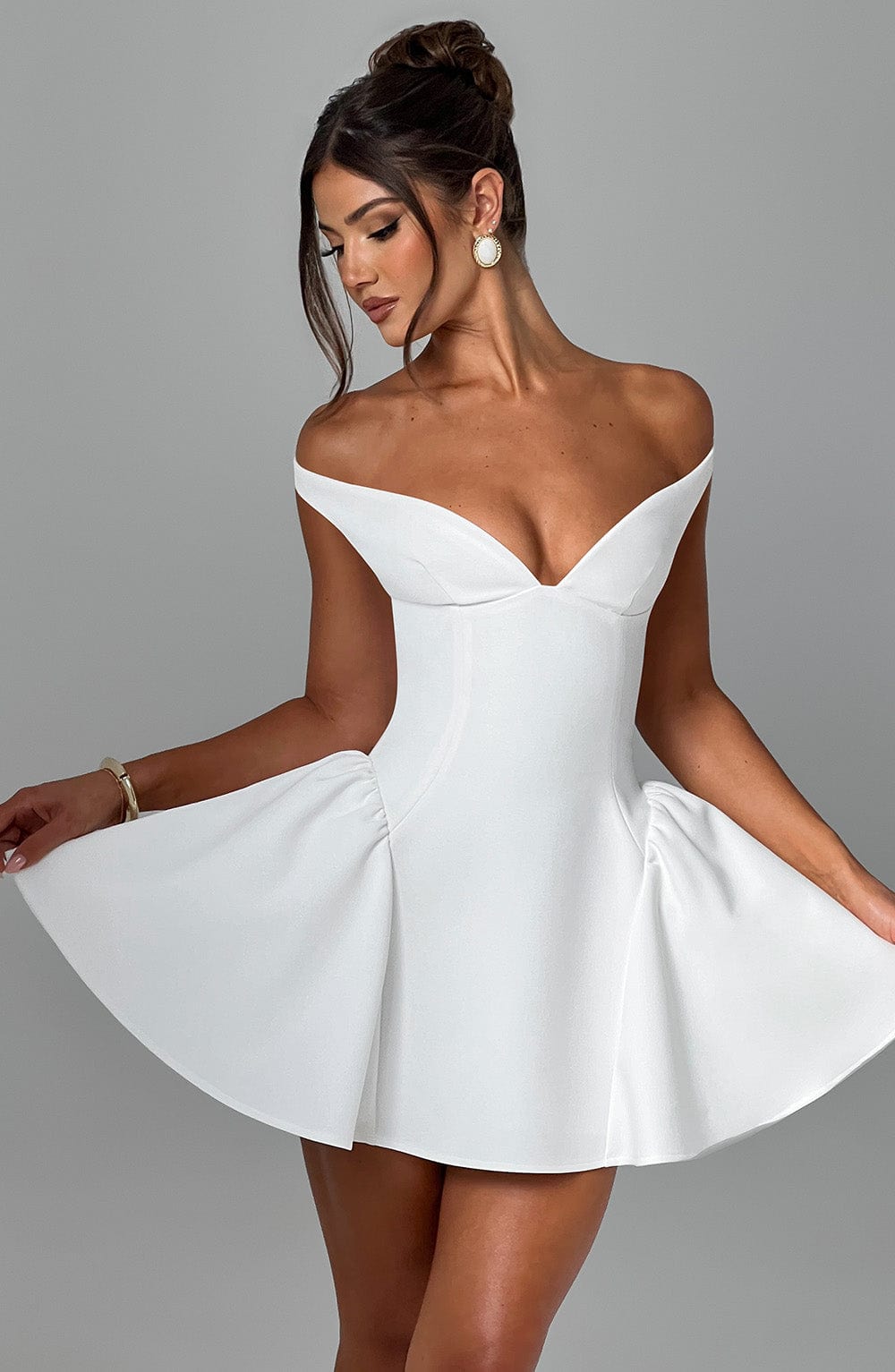 Minivestido Marla color marfil