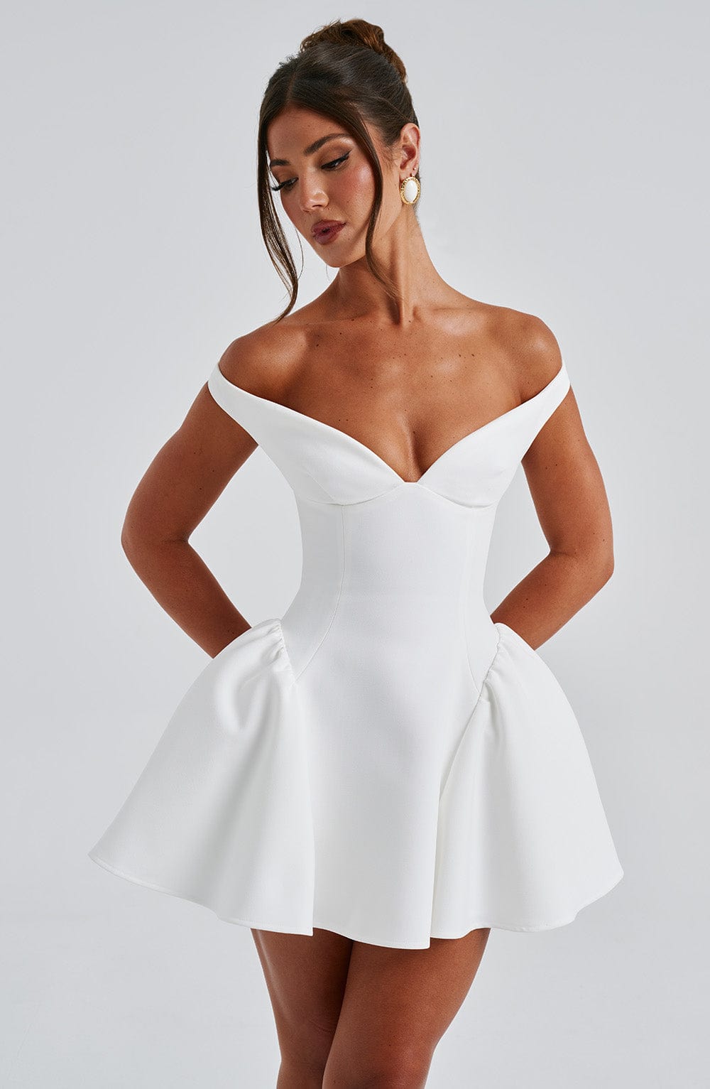 Minivestido Marla color marfil