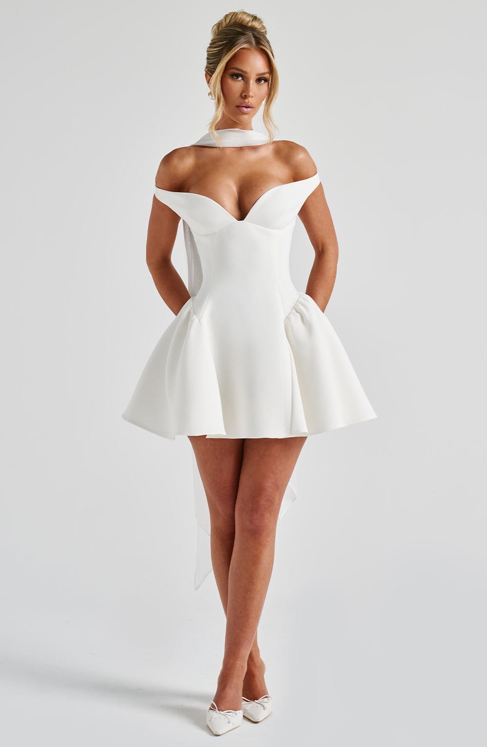 Minivestido Marla color marfil
