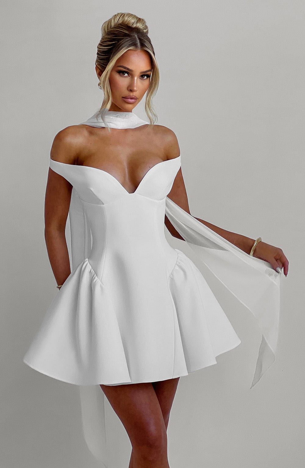 Minivestido Marla color marfil